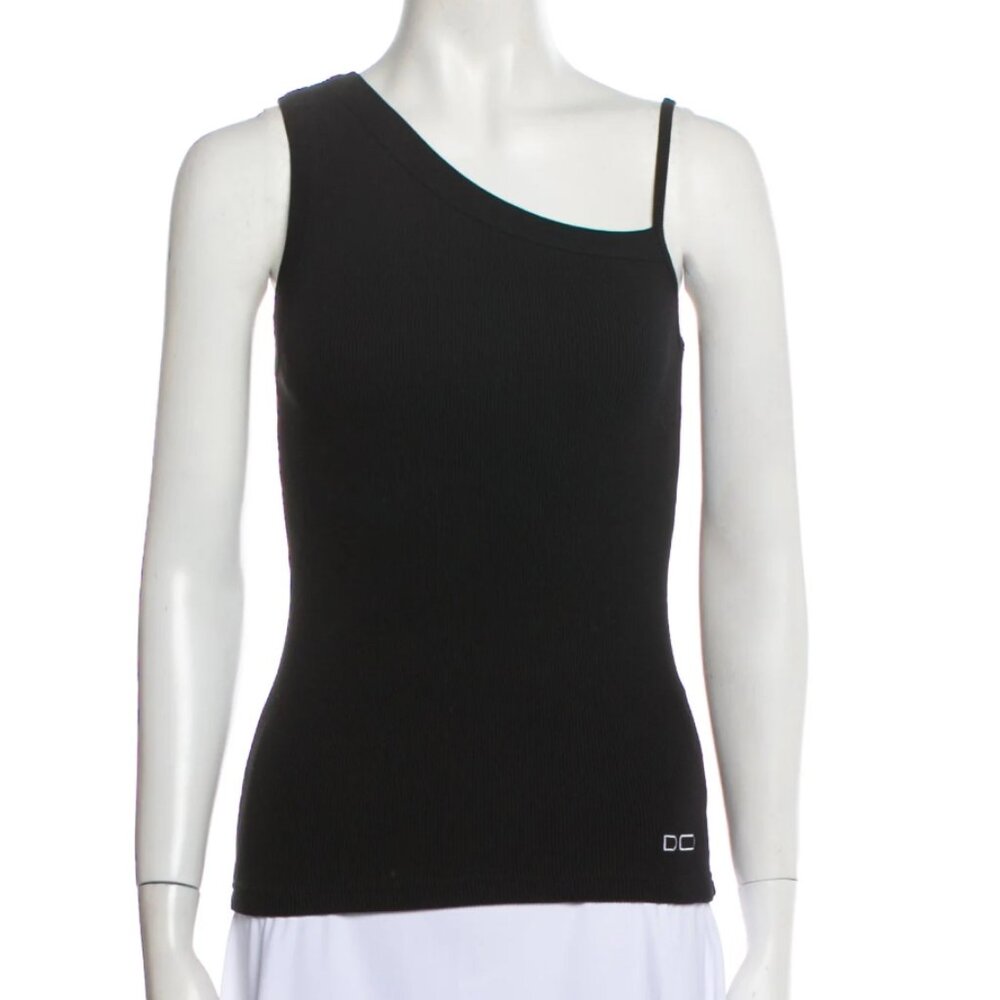 Peter Do Black Asymmetric Tank top